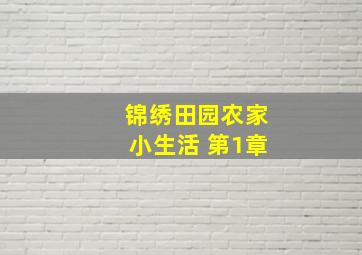 锦绣田园农家小生活 第1章